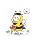 きのことシロクマの挨拶スタンプ（個別スタンプ：15）