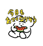 暑がるしろいやつ（個別スタンプ：1）
