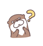 めがねをかけたマイペースなカワウソさん（個別スタンプ：1）