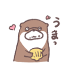 めがねをかけたマイペースなカワウソさん（個別スタンプ：8）