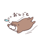めがねをかけたマイペースなカワウソさん（個別スタンプ：11）
