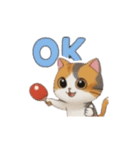 卓球猫のよく使う挨拶（個別スタンプ：4）