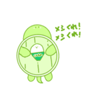さえこ画伯のハンコ 「カメウサヒヨ地球」（個別スタンプ：3）