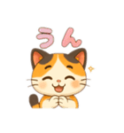 日常使える三毛猫さんスタンプ（個別スタンプ：8）