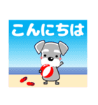 優しい大人の気づかいシュナウザー 夏（個別スタンプ：20）