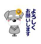 優しい大人の気づかいシュナウザー 夏（個別スタンプ：34）