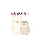 しろくま＆ペンギンの癒しスタンプ（個別スタンプ：1）