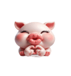 リップふっくらピンク豚よく喋る（個別スタンプ：4）