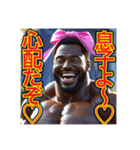 ※息子思いの‼︎ マッチョの黒人お父さん♡（個別スタンプ：19）