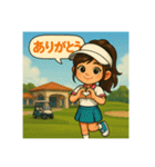 T君とKちゃんのゴルフスタンプ（個別スタンプ：8）