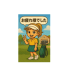 T君とKちゃんのゴルフスタンプ（個別スタンプ：30）