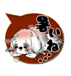 B＆W シーズー犬「カラフルな吹き出し」（個別スタンプ：17）