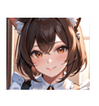 猫耳の茶髪 ＆ 温かい笑顔0（個別スタンプ：2）