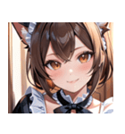 猫耳の茶髪 ＆ 温かい笑顔0（個別スタンプ：6）