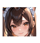 猫耳の茶髪 ＆ 温かい笑顔0（個別スタンプ：9）