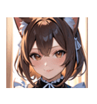 猫耳の茶髪 ＆ 温かい笑顔0（個別スタンプ：14）