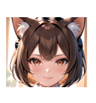 猫耳の茶髪 ＆ 温かい笑顔0（個別スタンプ：17）