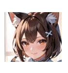 猫耳の茶髪 ＆ 温かい笑顔0（個別スタンプ：19）