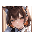 猫耳の茶髪 ＆ 温かい笑顔0（個別スタンプ：21）
