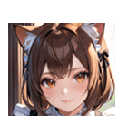 猫耳の茶髪 ＆ 温かい笑顔0（個別スタンプ：22）