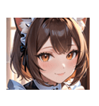 猫耳の茶髪 ＆ 温かい笑顔0（個別スタンプ：34）