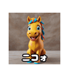 こねこね☆粘土ウマの奇抜リアクション（個別スタンプ：24）