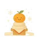 冬はみかん。お正月クリスマス日常にみかん（個別スタンプ：35）