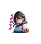 魅惑のピンクメガネ姉さん（個別スタンプ：3）