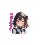 魅惑のピンクメガネ姉さん（個別スタンプ：5）