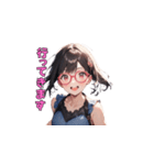 魅惑のピンクメガネ姉さん（個別スタンプ：8）