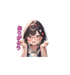 魅惑のピンクメガネ姉さん（個別スタンプ：15）