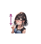 魅惑のピンクメガネ姉さん（個別スタンプ：17）