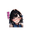魅惑のピンクメガネ姉さん（個別スタンプ：24）