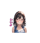 魅惑のピンクメガネ姉さん（個別スタンプ：25）