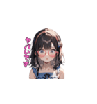 魅惑のピンクメガネ姉さん（個別スタンプ：27）