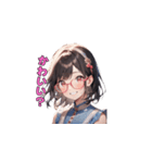 魅惑のピンクメガネ姉さん（個別スタンプ：28）