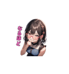 魅惑のピンクメガネ姉さん（個別スタンプ：33）