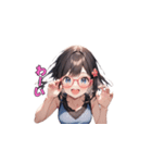 魅惑のピンクメガネ姉さん（個別スタンプ：40）