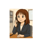 Office Lady M（個別スタンプ：8）