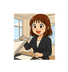 Office Lady M（個別スタンプ：9）