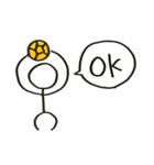 ハンドボールしてる棒人間（個別スタンプ：1）