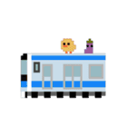 【6】ドット絵ひよこ、店、電車、車、印鑑（個別スタンプ：22）