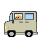 【6】ドット絵ひよこ、店、電車、車、印鑑（個別スタンプ：26）