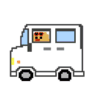 【6】ドット絵ひよこ、店、電車、車、印鑑（個別スタンプ：27）