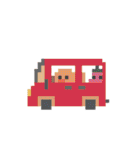 【6】ドット絵ひよこ、店、電車、車、印鑑（個別スタンプ：29）