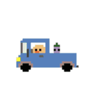 【6】ドット絵ひよこ、店、電車、車、印鑑（個別スタンプ：31）
