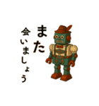 昭和レトロなブリキのロボット。（個別スタンプ：40）