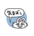 あいづち打つうさぎちゃん (カラフル背景)（個別スタンプ：8）