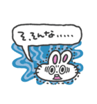 あいづち打つうさぎちゃん (カラフル背景)（個別スタンプ：11）