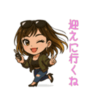 二つの顔を持つ女のスタンプ（個別スタンプ：6）